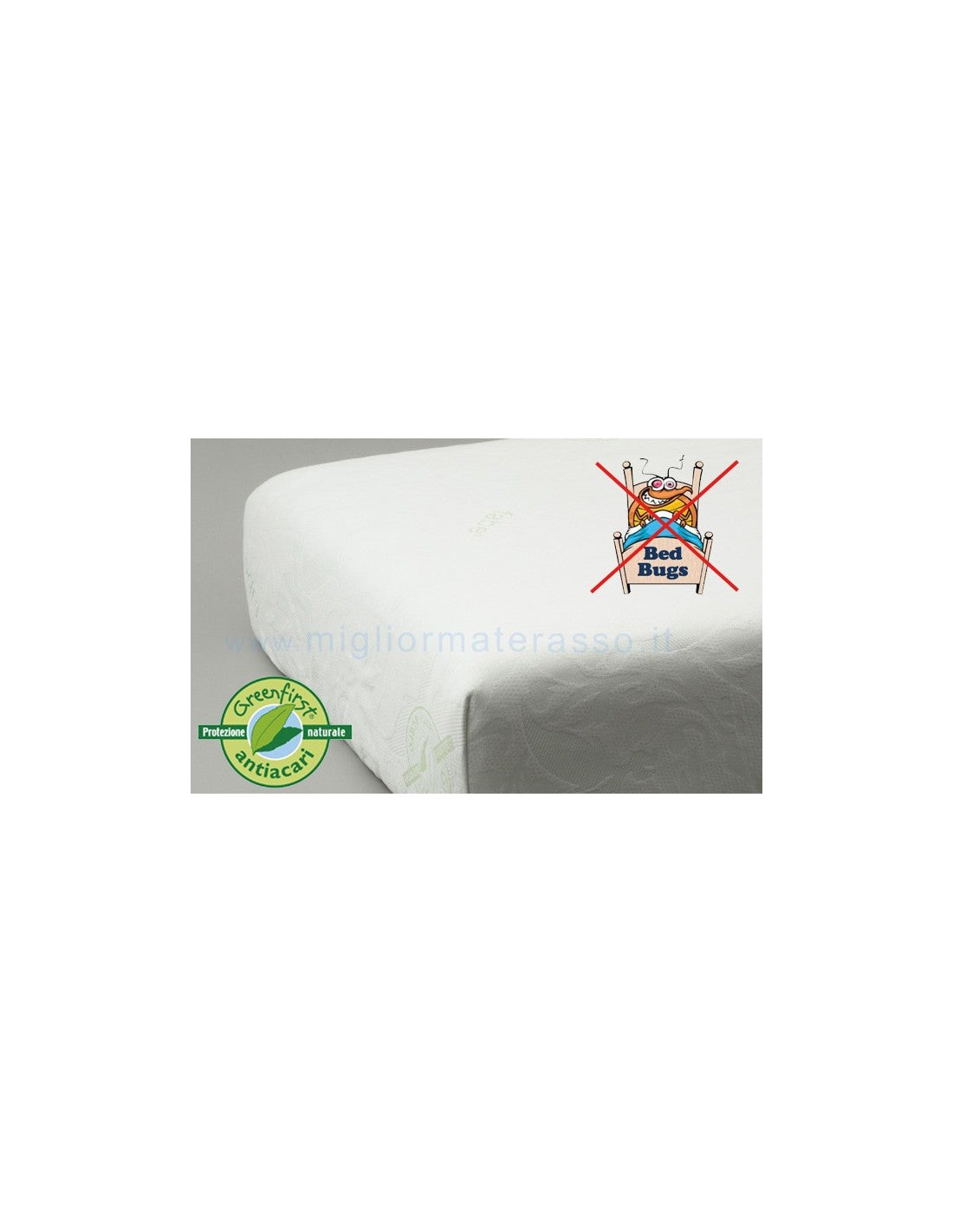 Coprimaterasso Antiacaro Greenfirst ad angoli