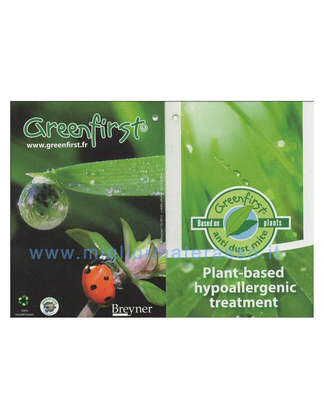 Coprimaterasso Antiacaro Greenfirst ad angoli