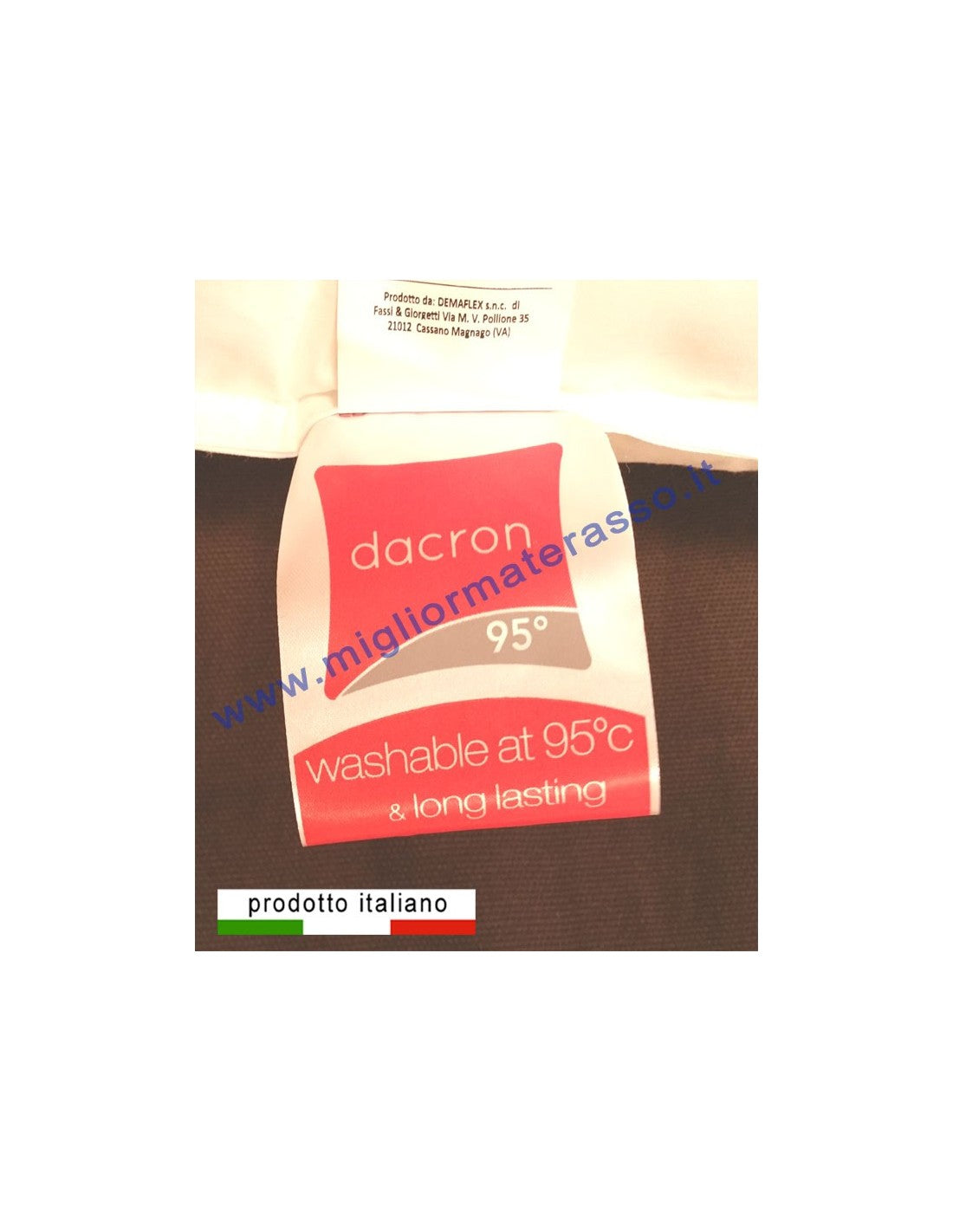 Cuscino lavabile a 95° Dacron