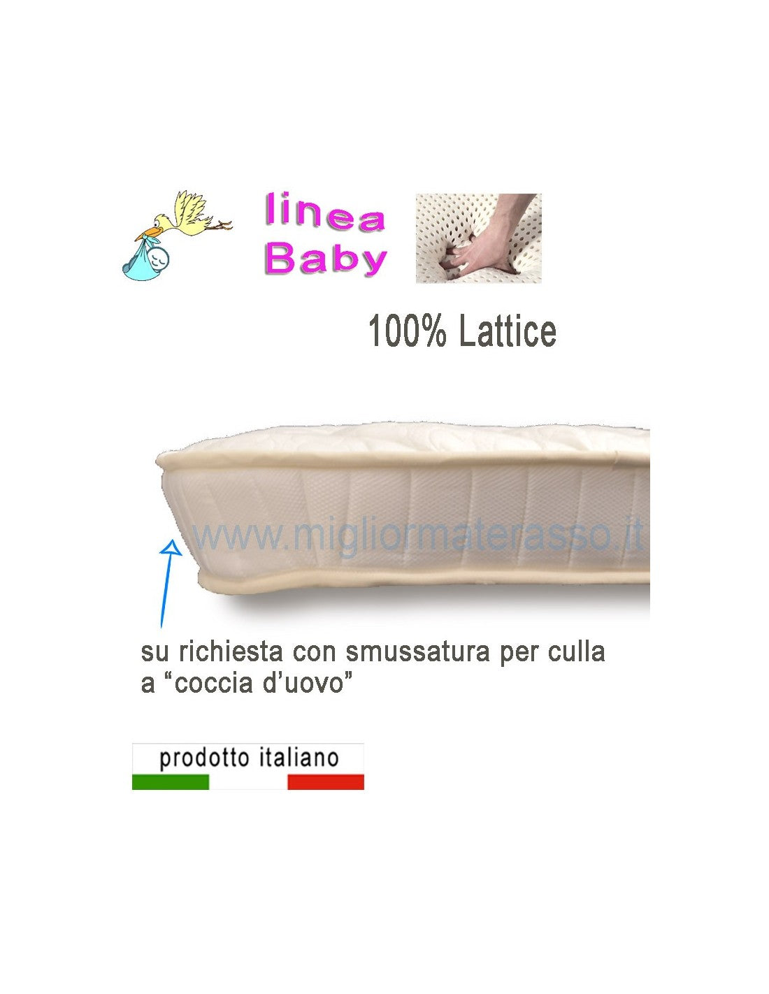 Materasso in lattice per culla