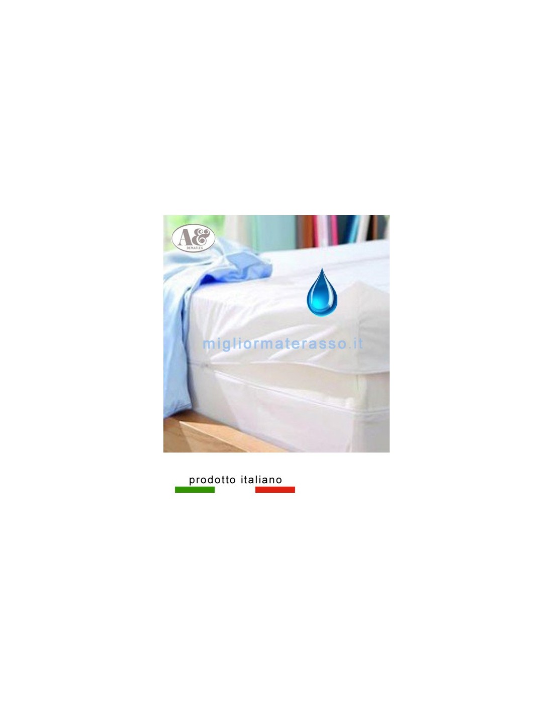 Coprimaterasso impermeabile con zip
