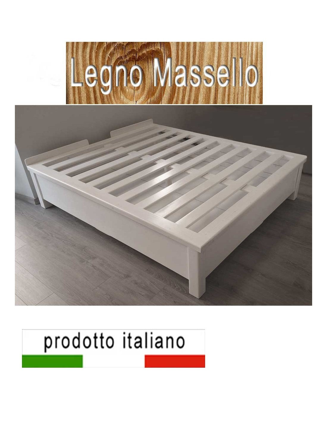 Letto legno contenitore minimo ingombro