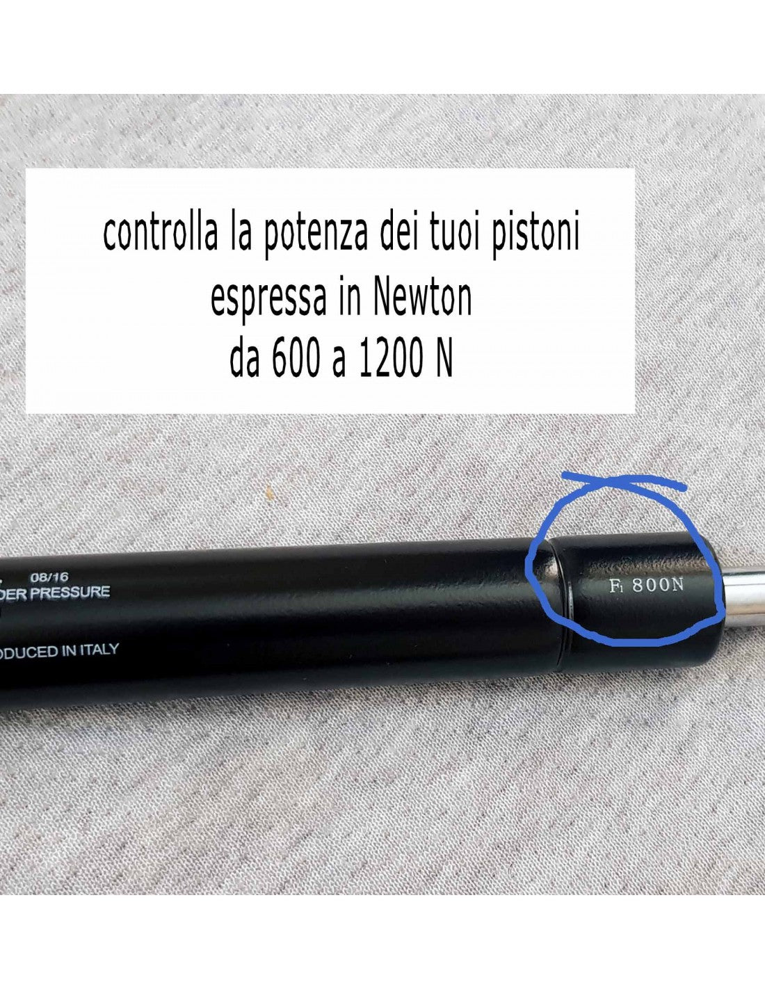 Coppia Pistoni a gas per letto contenitore matrimoniale