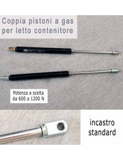 Coppia Pistoni a gas per letto contenitore matrimoniale