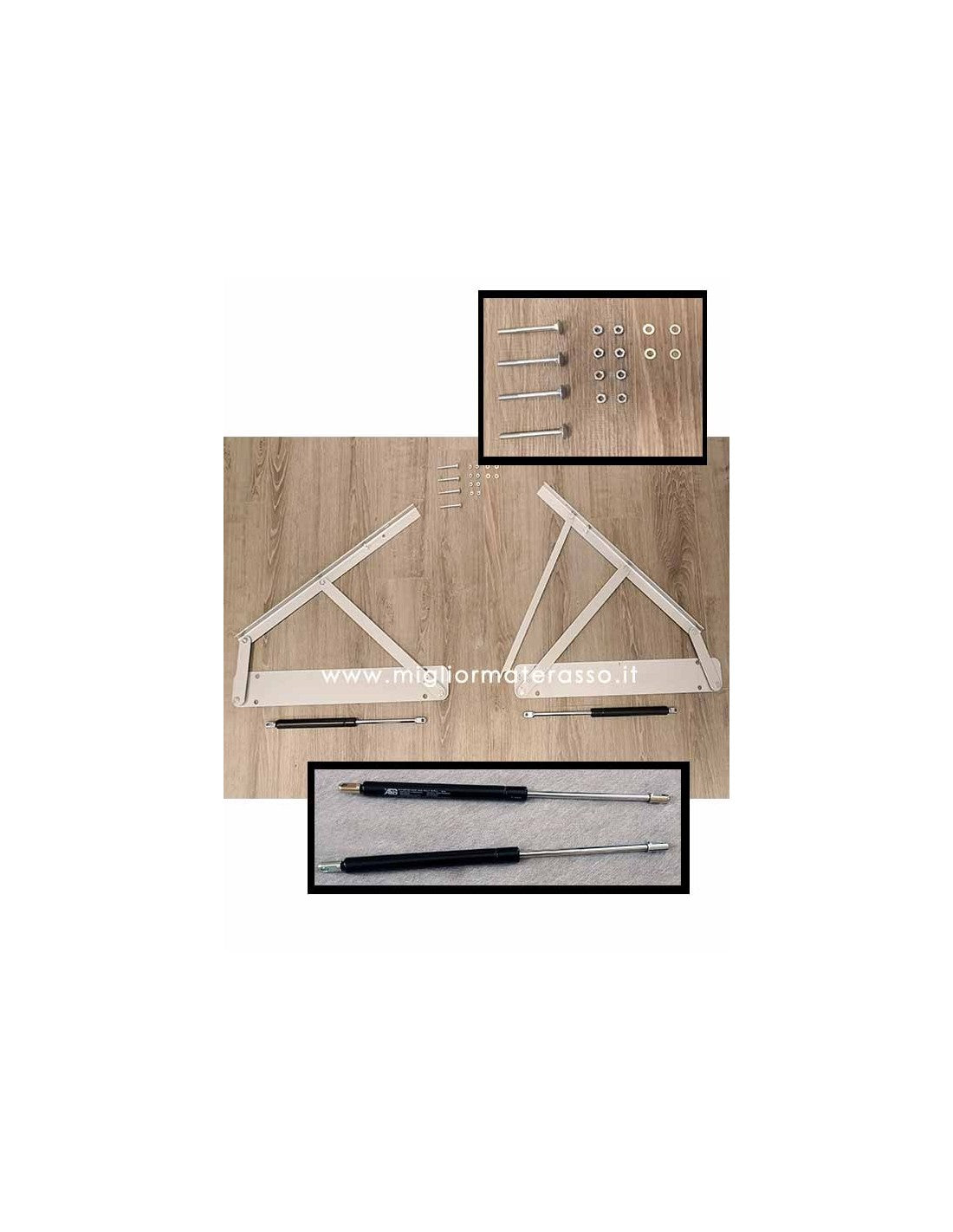 Kit sollevamento per letto contenitore Made in Italy