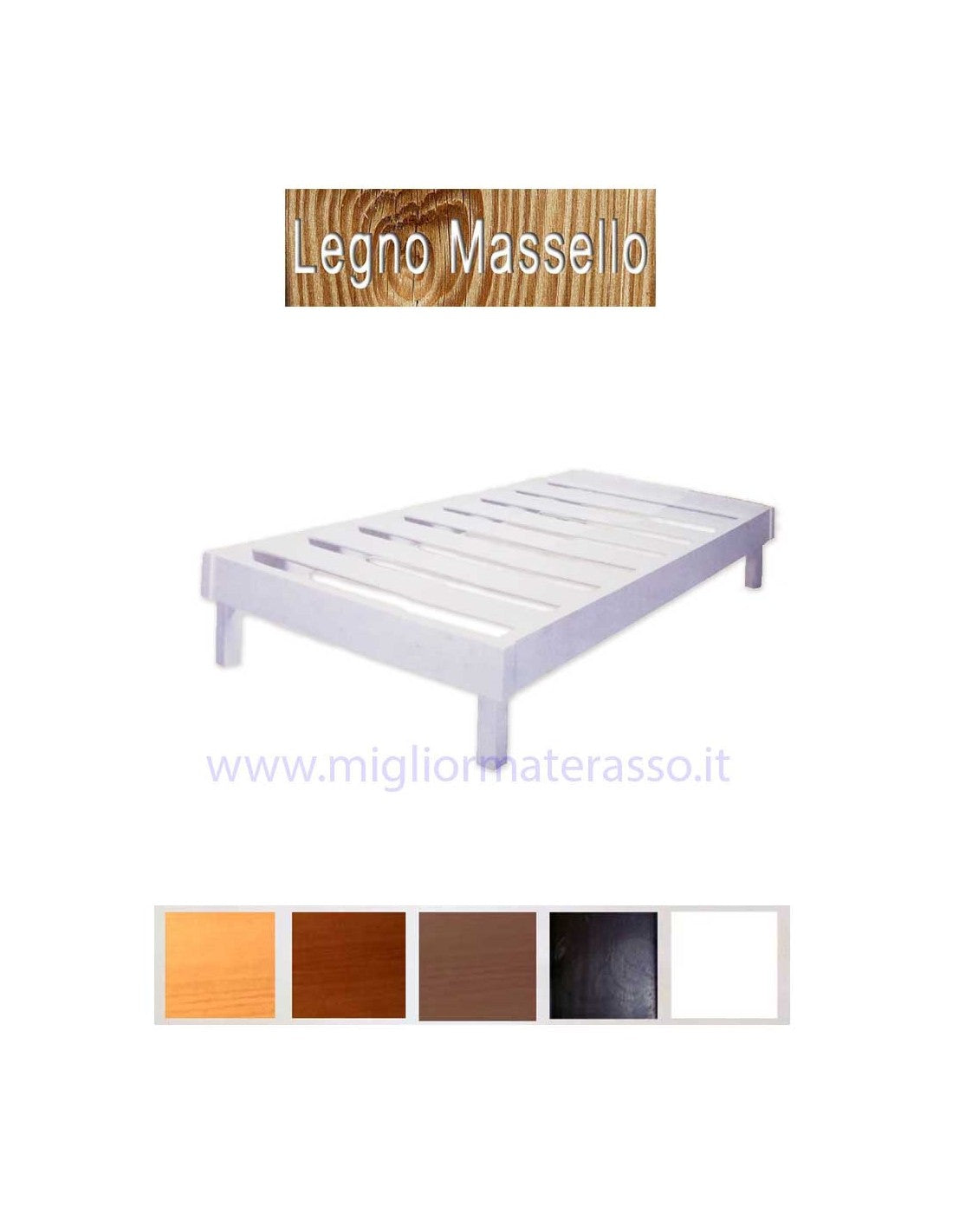 Letto legno una piazza