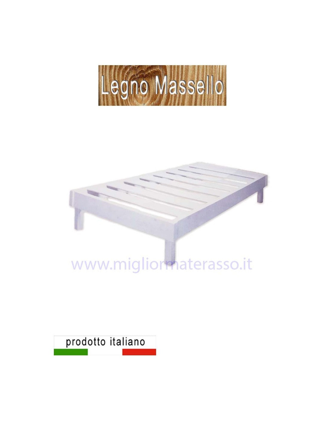 Letto legno una piazza