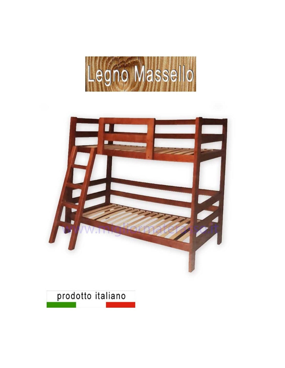 Letto a castello in legno