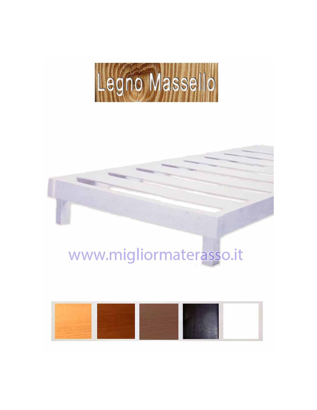 Letto legno una piazza e mezza