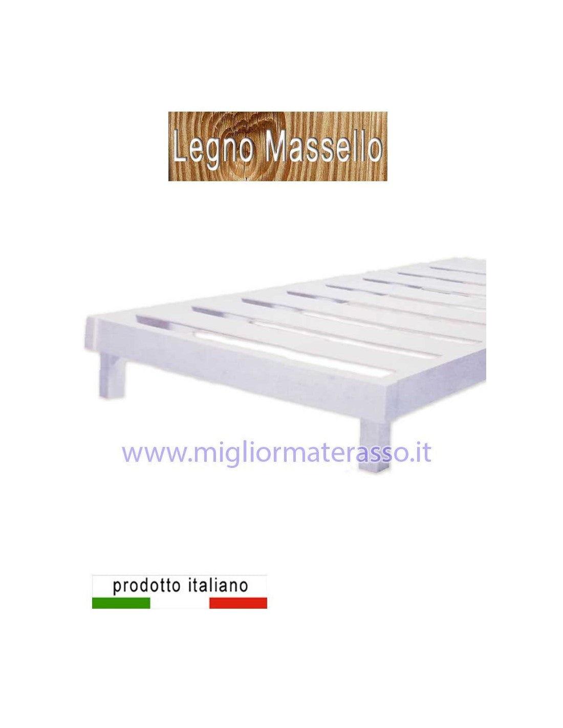Letto legno una piazza e mezza