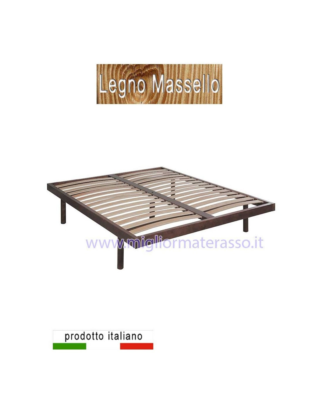 Letto con doghe flessibili