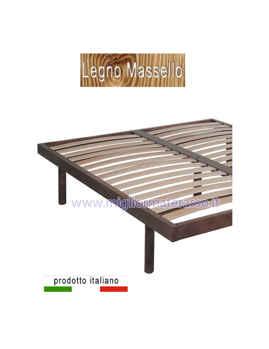Letto con doghe flessibili