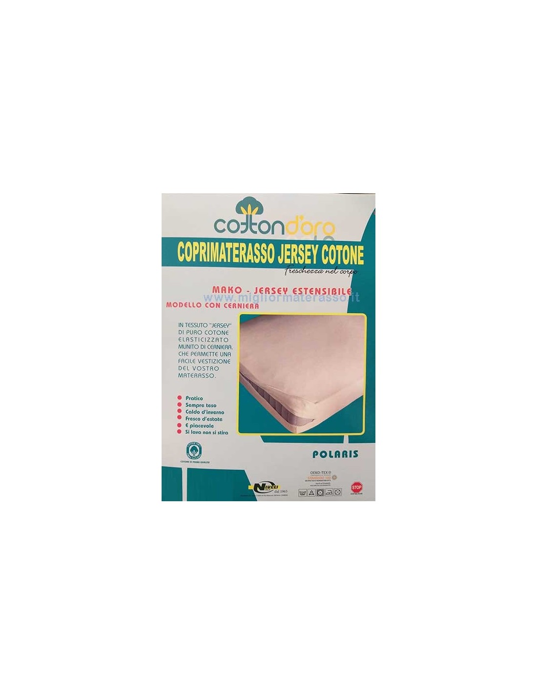 Coprimaterasso matrimoniale 160x200 con zip