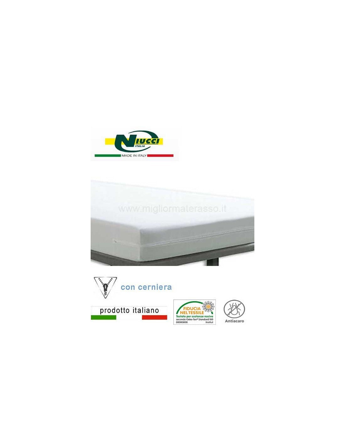 Coprimaterasso matrimoniale 160x200 con zip