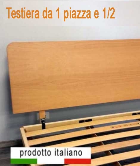 Testiera per letto piazza e mezza in legno