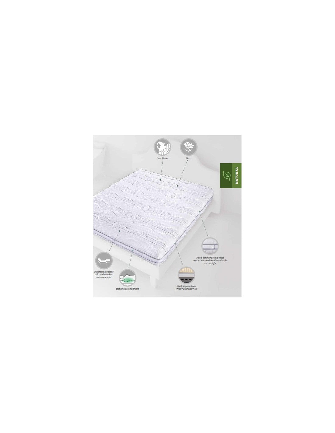 Trycel Memory foam Mattress 220
