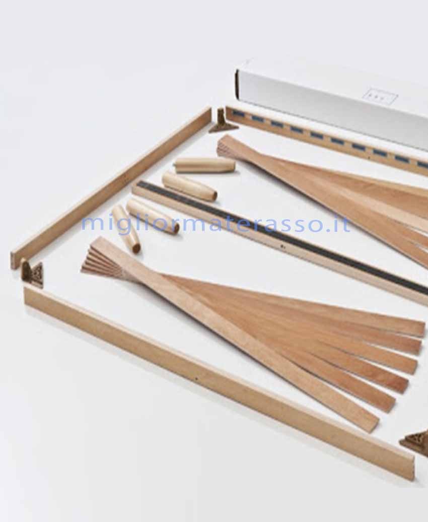 Rete matrimoniale da assemblare in legno