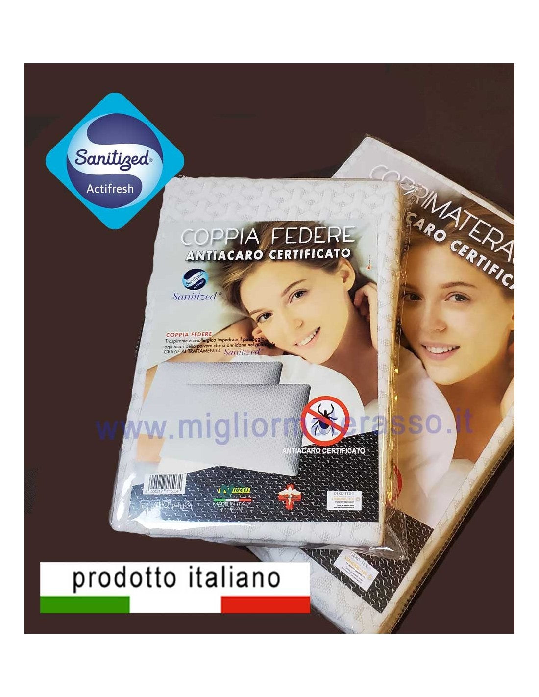 Coprimaterasso antiacaro Matrimoniale Sanitized