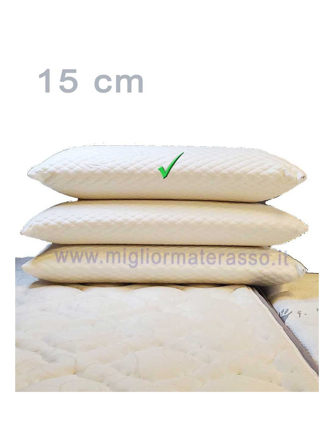 Cuscino Memory 15 cm alto