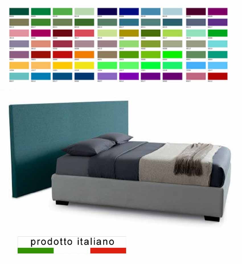 Testiera letto a muro in tessuto