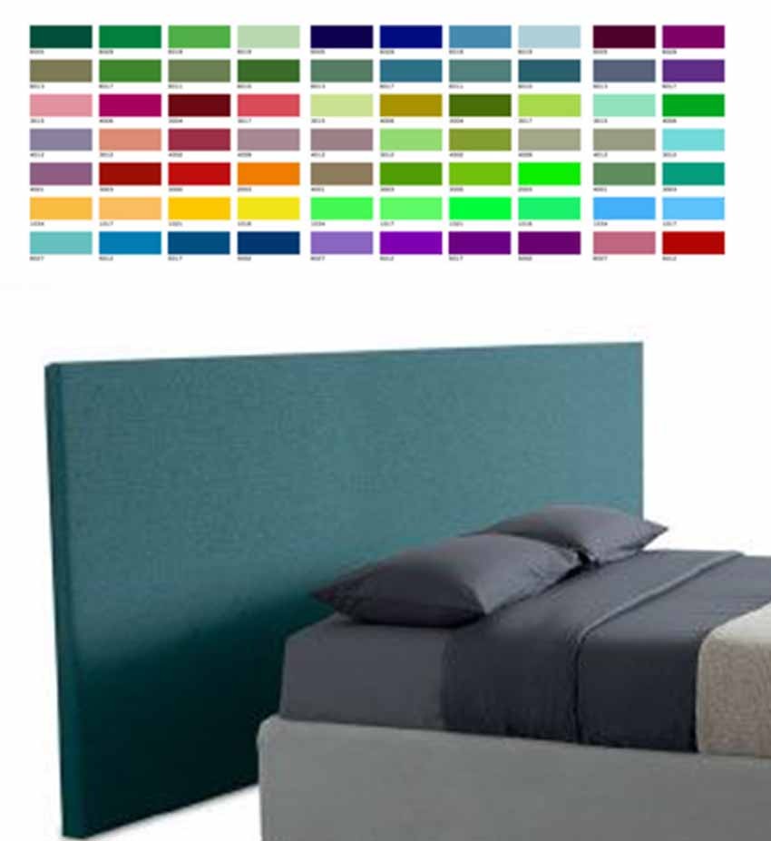 Testiera letto a muro in tessuto