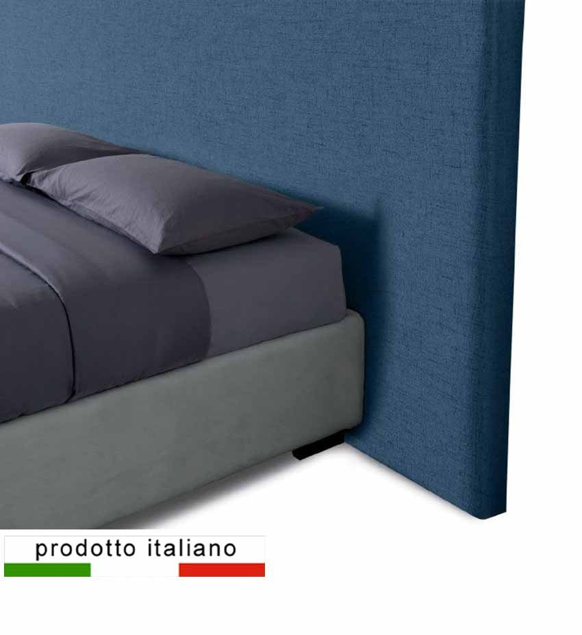 Testiera letto a muro in tessuto