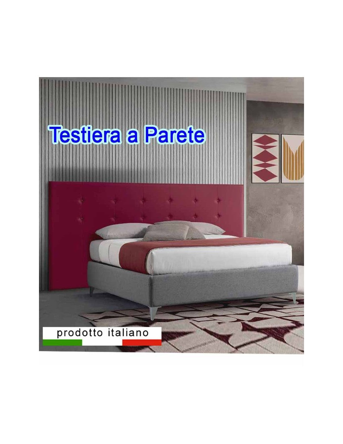 Testiera in ecopelle da applicare al letto