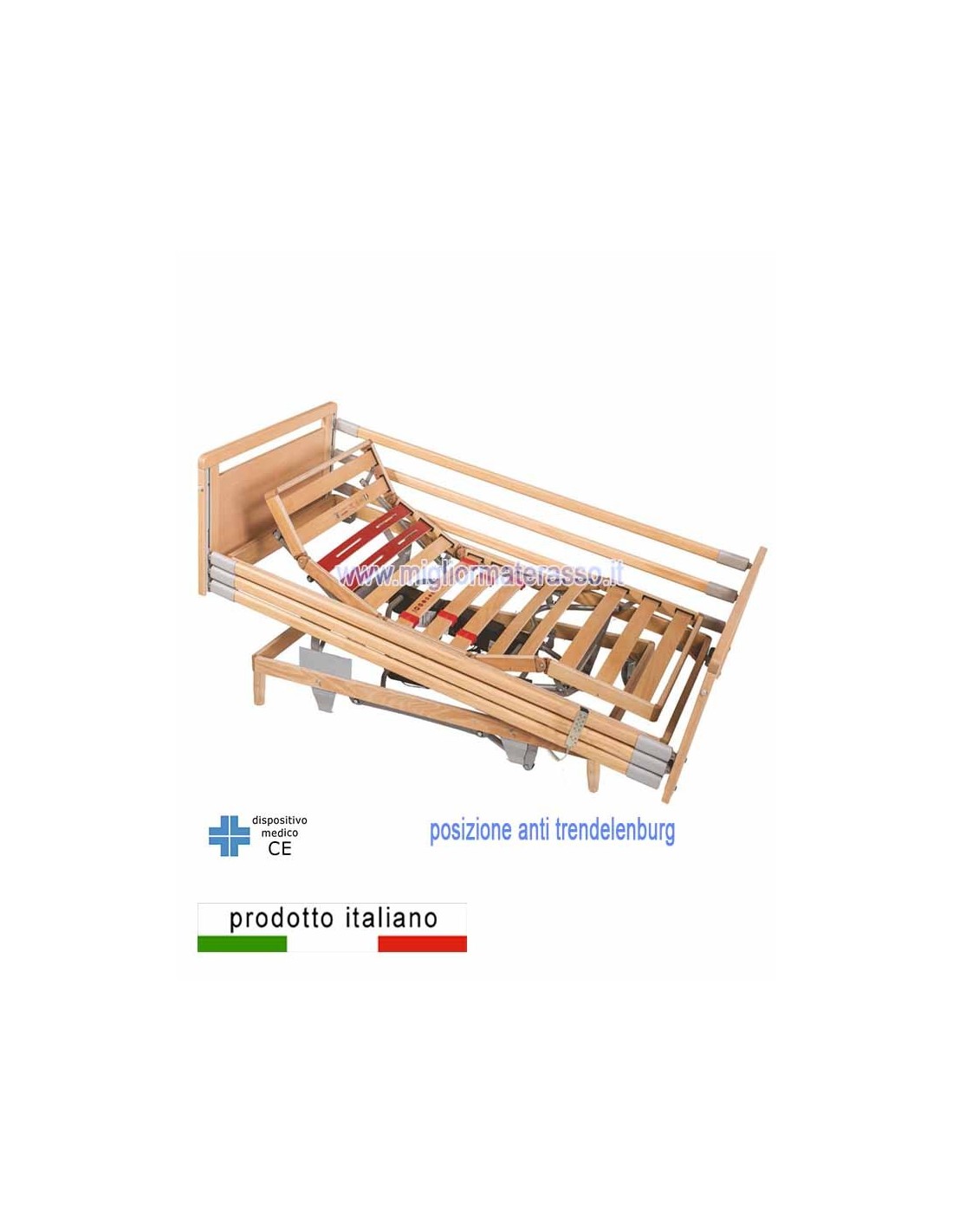Rete elettrica con sponde in legno