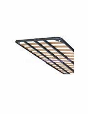 Triple-reinforced double bed base with 3 bars