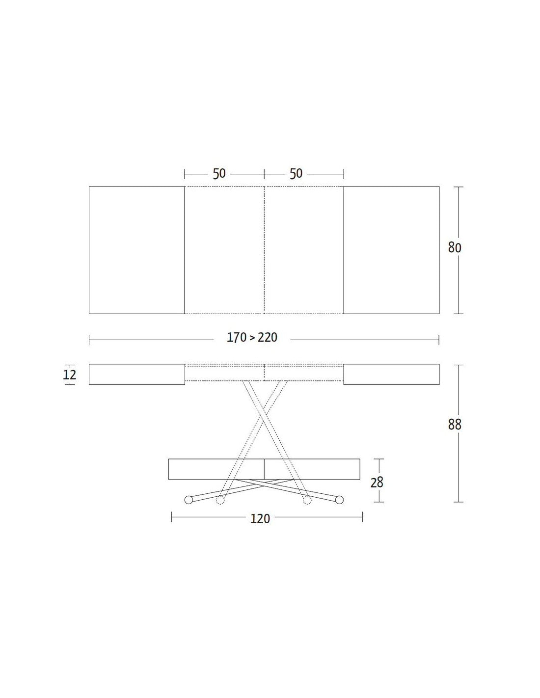 Ulisse Altacom Table ennobled