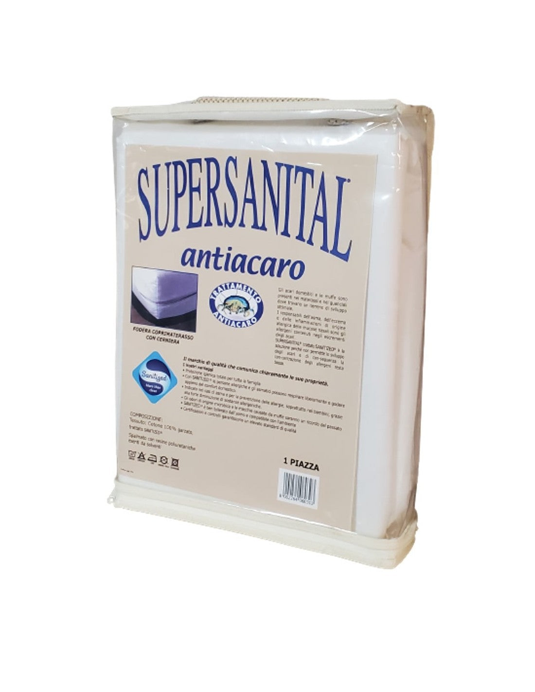 Coprimaterasso Antiacaro singolo con Zip