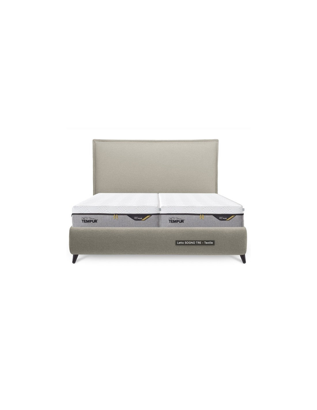Letto contenitore con testiera alta Tempur