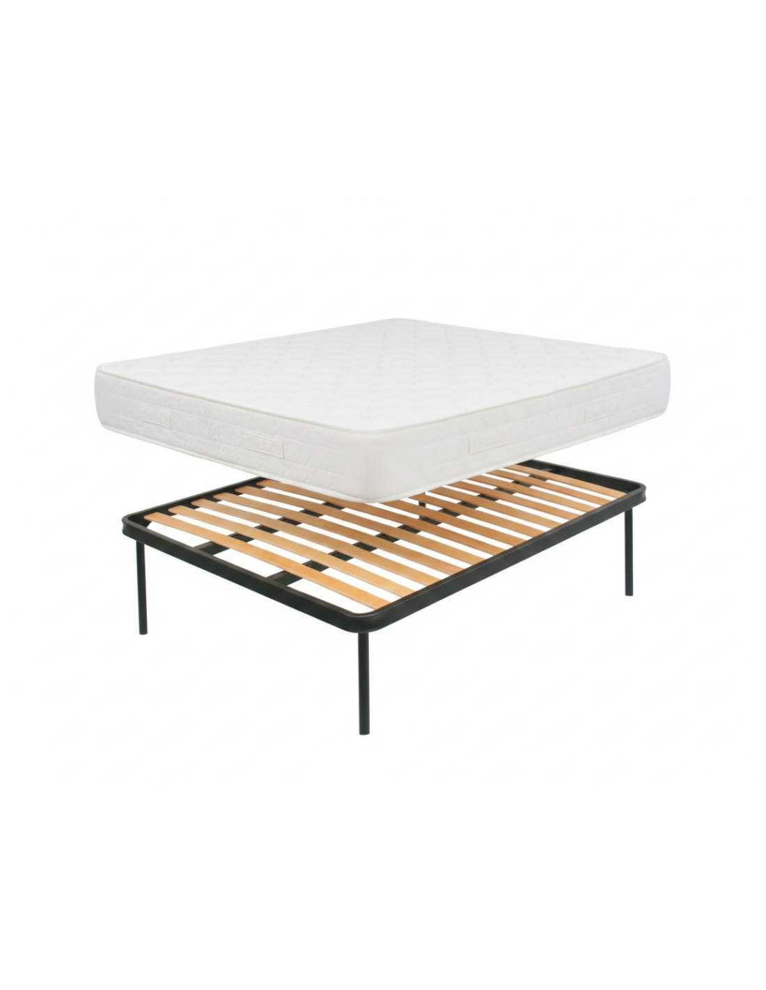 Letto a doghe con materasso misura francese