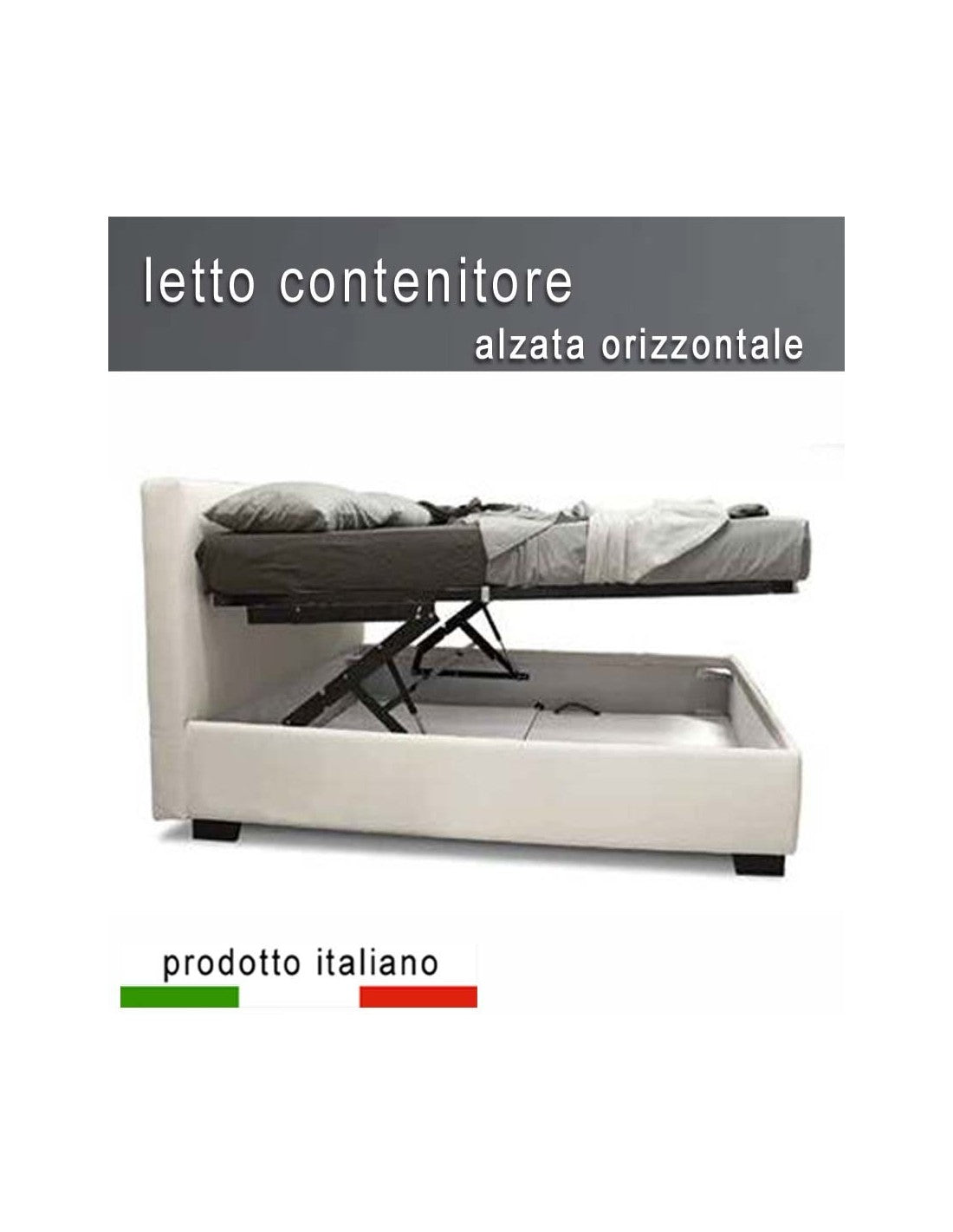 Letto Contenitore alzata orizzontale