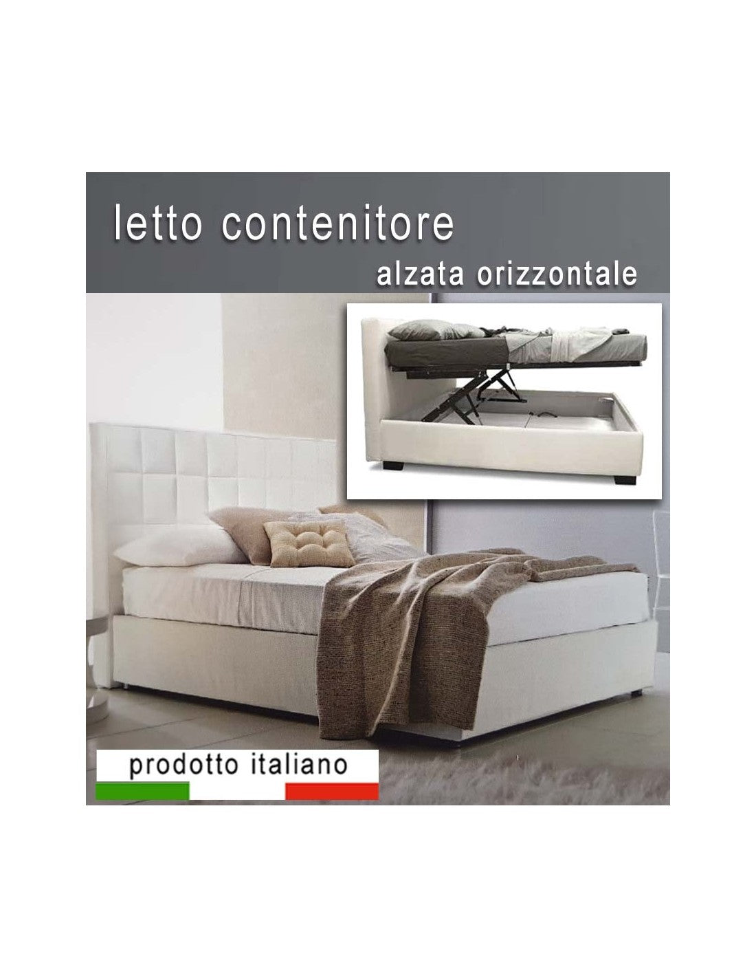 Letto Contenitore alzata orizzontale