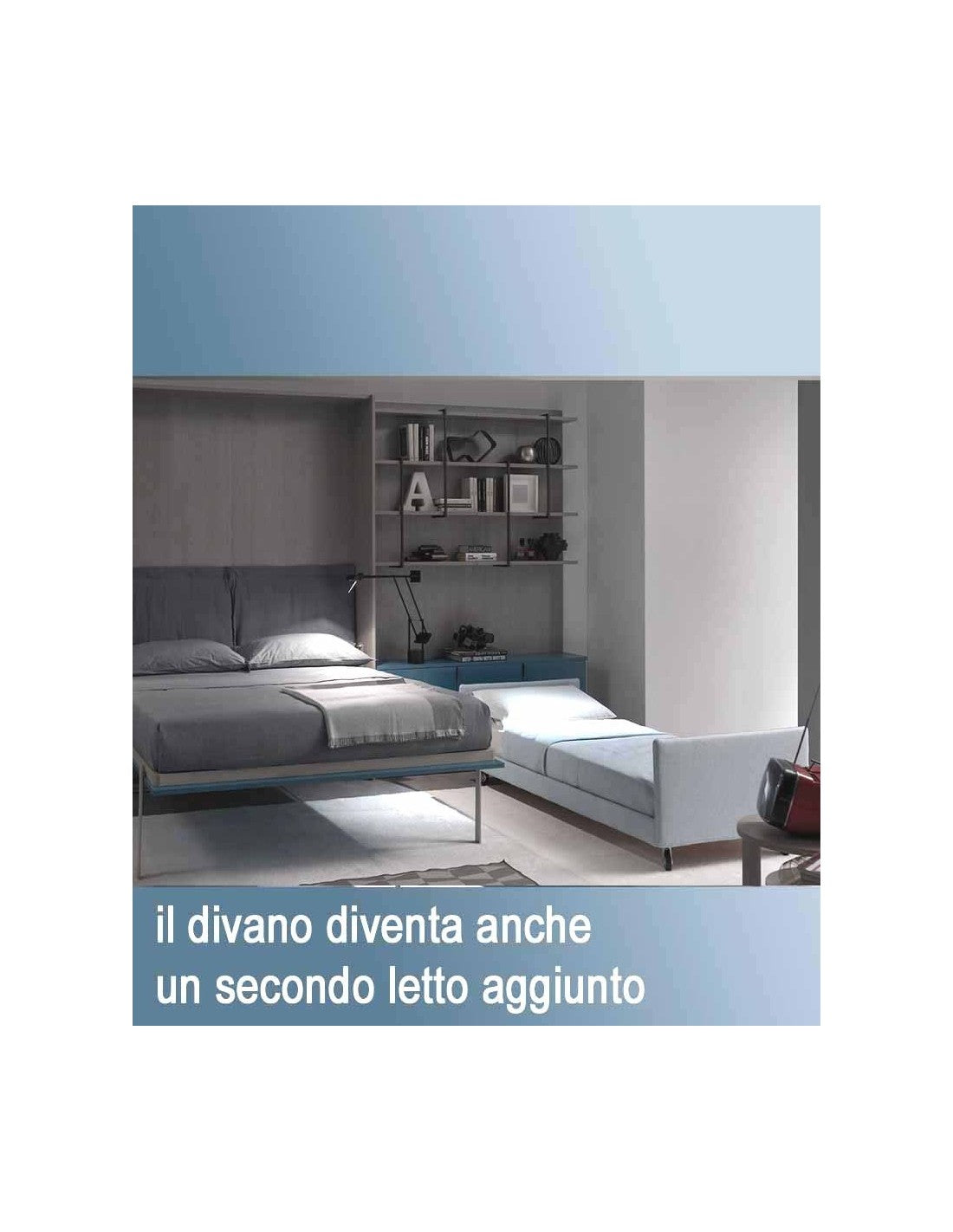 Letto a Scomparsa matrimoniale con divano