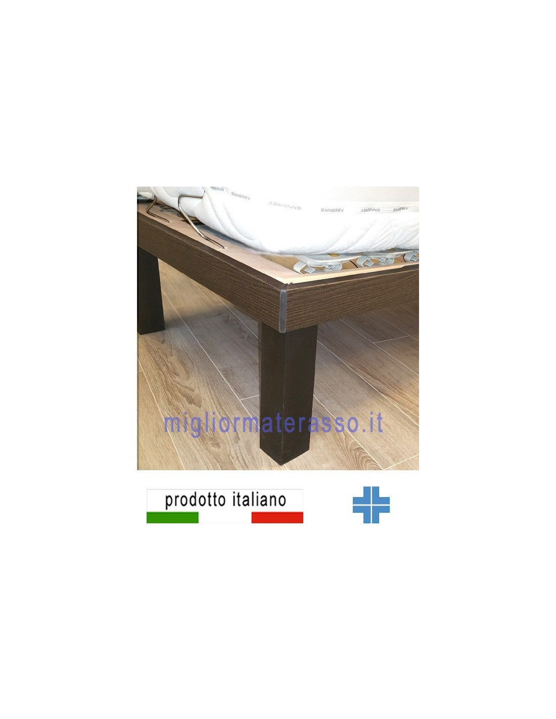 Letto matrimoniale con reti elettriche