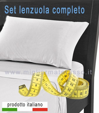 Lenzuola con angoli per materassi alti 30 40 cm grandi fino 200x200cm