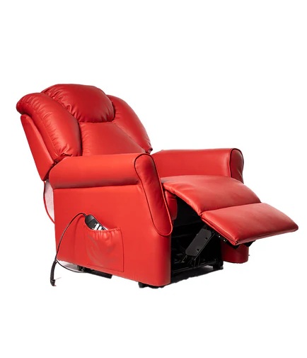 Poltrona in pelle motorizzata rosso