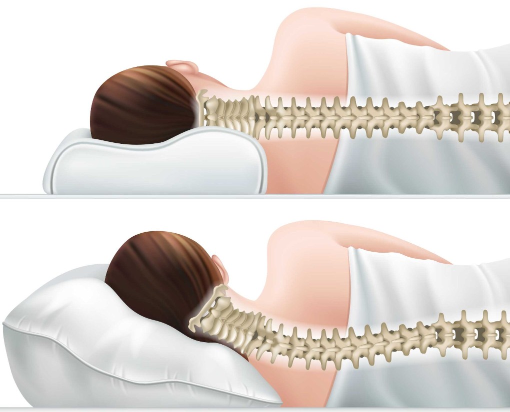 cuscino adatto e cuscino sbagliato